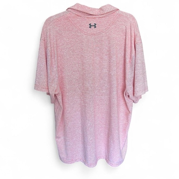 Under Armour HeatGear Polo Loose Fit 2XL, Reddish-Orange Stripes,Golf-Ready - Picture 3 of 8